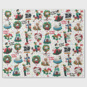 12 Tage Weihnachts Handgefertigte Gürtelschmuck Geschenkpapier (Flach)