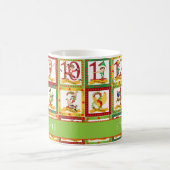 12 Tage Weihnachts-Monogramm Kaffeetasse (Mittel)