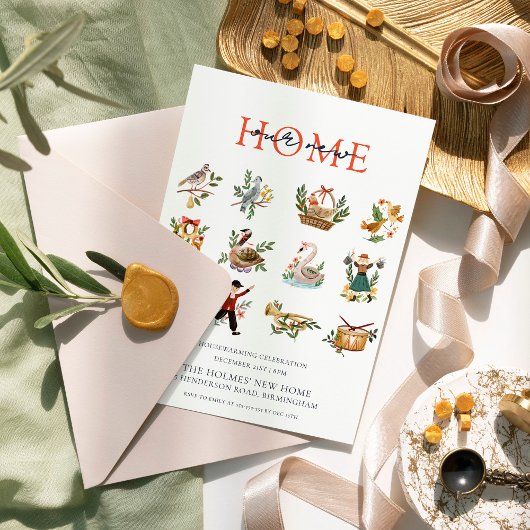 12 Tage Weihnachts-Party Einladung