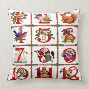 12 Tage Weihnachts Quilt Druckgeschenke Kissen