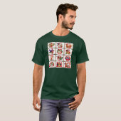 12 Tage Weihnachts Quilt Druckgeschenke T - Shirt (Vorne ganz)