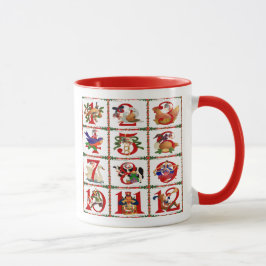 12 Tage Weihnachts Quilt Print Tasse