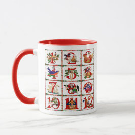 12 Tage Weihnachts Quilt Print Tasse
