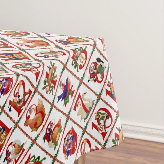 12 Tage Weihnachts Quilt Print Tischdecke (Beispiel)