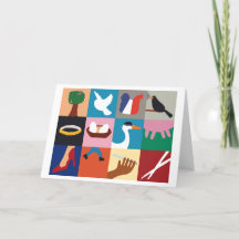 12 Tage Weihnachts Weihnachtsfeiertagskarte