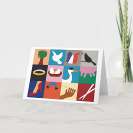 12 Tage Weihnachts Weihnachtsfeiertagskarte Feiertagskarte