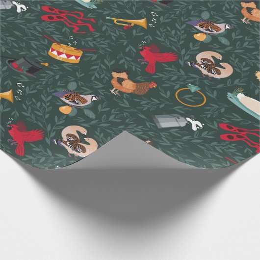 12 Tage Weihnachts-Weihnachtswrapping Papier Geschenkpapier (Ecke)