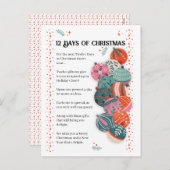 12 Tage Weihnachtsbrief Feiertagspostkarte (Vorne/Hinten)