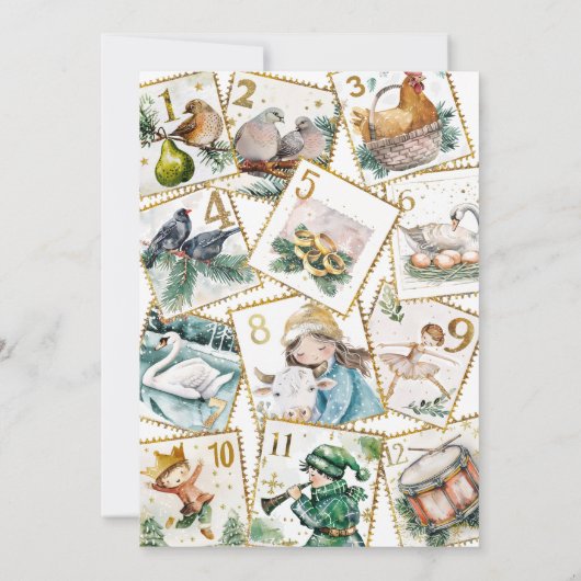 12 Tage Weihnachtsfeier Einladung (Rückseite)