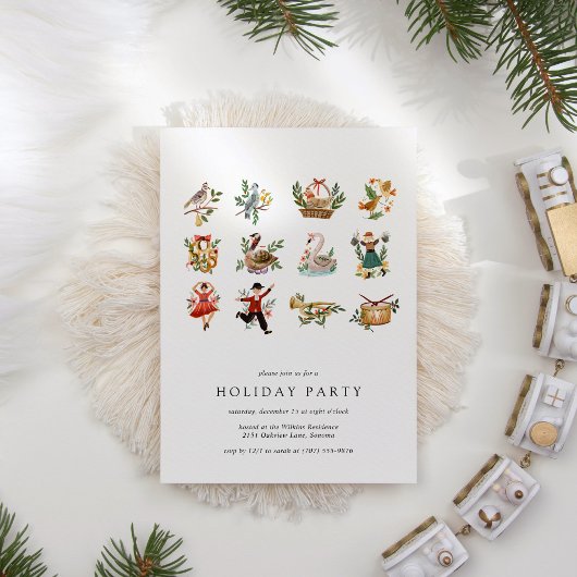 12 Tage Weihnachtsfeier Einladung