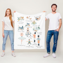 12 Tage Weihnachtsfeiertag Fleecedecke