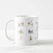 12 Tage Weihnachtsfeiertag Song Kaffeetasse (Links)