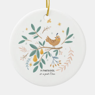12 Tage Weihnachtsfeiertag Traditionelle Partridge Keramik Ornament