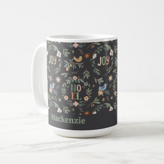 12 Tage Weihnachtsfest Muster Kaffeetasse (Vorderseite Links)