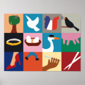 12 Tage Weihnachtsgebäck Poster (Vorne)