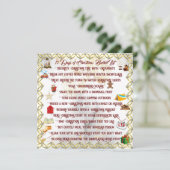 12 Tage Weihnachtskalender Niedliche Weihnachtskar Einladung (Stehend Vorderseite)