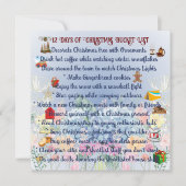 12 Tage Weihnachtskalender Niedliche Weihnachtskar Einladung (Vorderseite)