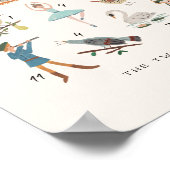 12 Tage Weihnachtskunst Print Poster (Ecke)