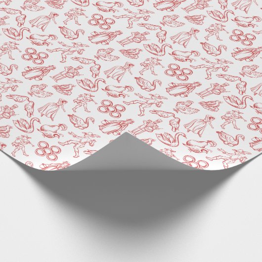 12 Tage Weihnachtslied Geschenkpapier (Ecke)