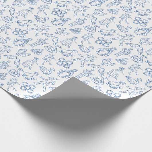 12 Tage Weihnachtslied Geschenkpapier (Ecke)