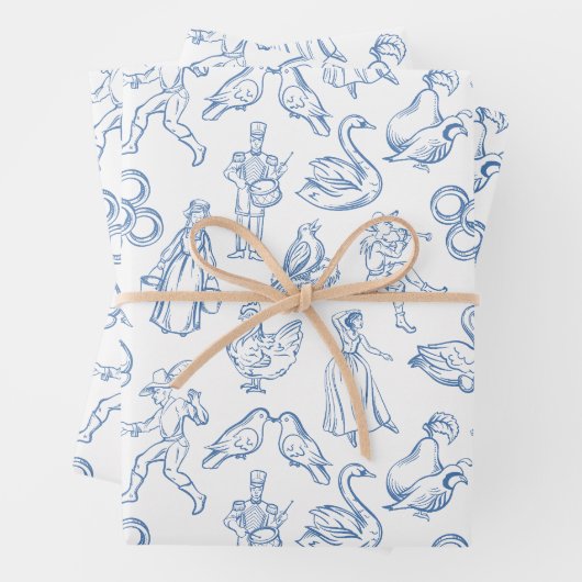 12 Tage Weihnachtslied Geschenkpapier Set (Beispiel)