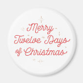 12 Tage Weihnachtsmagnet Magnet (Vorne)