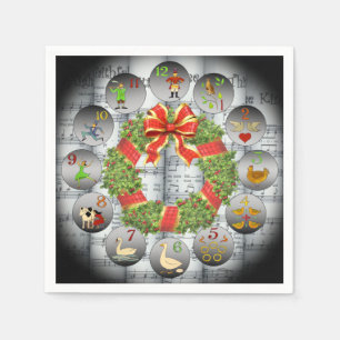 12 Tage Weihnachtsmusik ~ Weihnachtsfeier Serviette