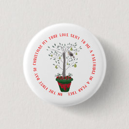 12 Tage Weihnachtspartridge in einem Birnenbaum Button