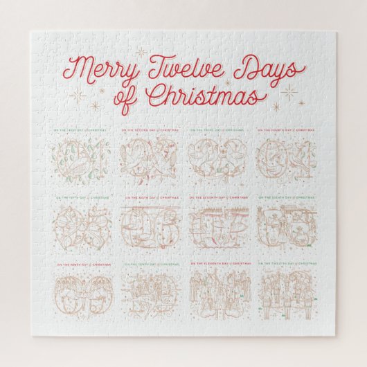 12 Tage Weihnachtspuzzle 20x20 Puzzle (Vertikal)