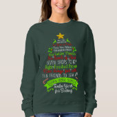 12 Tage Weihnachtsquilt-Funny Quilting Nähen X Sweatshirt (Vorderseite)