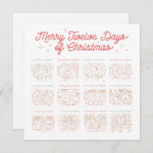 12 Tage Weihnachtsunterkunft / Fotokarte 5.25 (Vorne/Hinten)