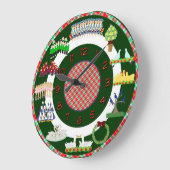 12 Tage Weihnachtszeit Große Wanduhr (Winkel)