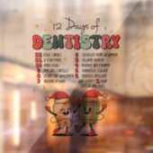 12 Tage Zahnmedizin Fensteraufkleber (Blatt 2)