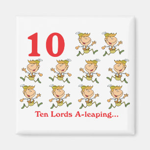 12 Tage zehn springende Lords Magnet