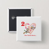 12 Tage zwei Turteltauben Button (Vorne & Hinten)