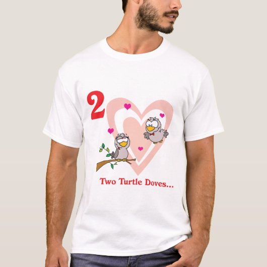 12 Tage zwei Turteltauben T-Shirt (Vorderseite)