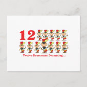 12 Tage zwölf Trommler trommeln Postkarte (Vorderseite)