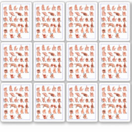12-teilige American Sign Language Alphabet-Tafel, Aufkleber
