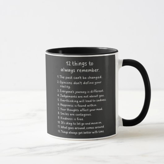 12 Things To Always Remember  Tasse (Rechts)
