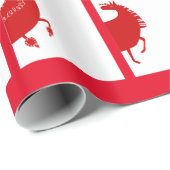 12 Tiere der chinesischen Zodiac Geschenkpapier (Rolleneckpunkt)