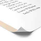 12 Tische Beige Arch Finden Sie Ihre Sitzkarte Poster (Ecke)