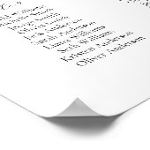 12 Tische einfach unsere Lieblings-Sitzkarte Poster (Ecke)