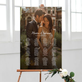 12 Tische, elegante Hochzeitskarte für Fotos Poster