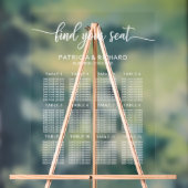 12 Tische Eleganter Hochzeitsplan Acrylschild (Neutral)