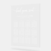 12 Tische Eleganter Hochzeitsplan Acrylschild (Winkel)