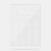 12 Tische Eleganter Hochzeitsplan Acrylschild (Vorderseite)