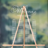 12 Tische Eleganter Hochzeitsplan Acrylschild (Neutral)