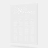 12 Tische Eleganter Hochzeitsplan Acrylschild (Winkel)