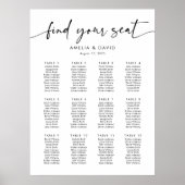 12 Tische finden Ihre Sitzkarte Poster (Vorne)