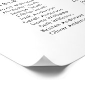 12 Tische Finden Sie Ihre Sitzplakette Poster (Ecke)